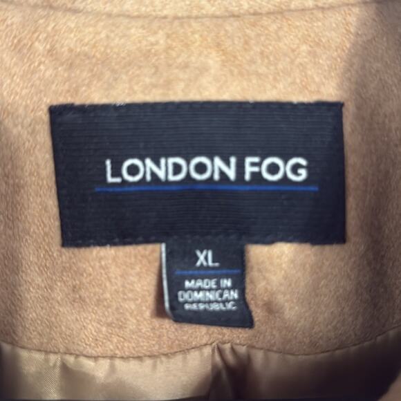 London Fog Caramel Pea Coat Classic Wool-Blend Button Down Coat Size XL - Picture 7 of 8